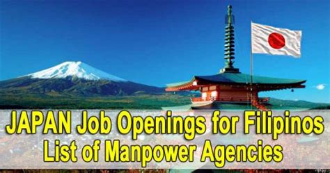 Japan Jobs for Filipinos from Hiring Agencies in 2023 .